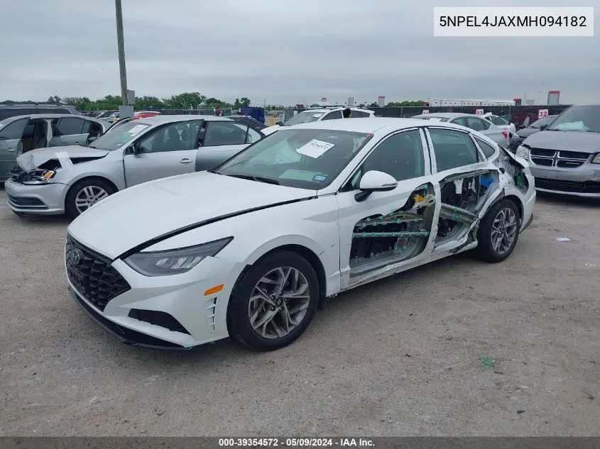 2021 Hyundai Sonata Sel VIN: 5NPEL4JAXMH094182 Lot: 39354572