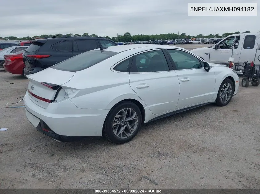 2021 Hyundai Sonata Sel VIN: 5NPEL4JAXMH094182 Lot: 39354572