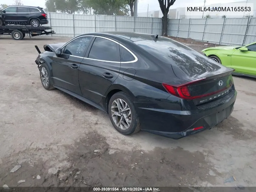 2021 Hyundai Sonata Sel VIN: KMHL64JA0MA165553 Lot: 39391554