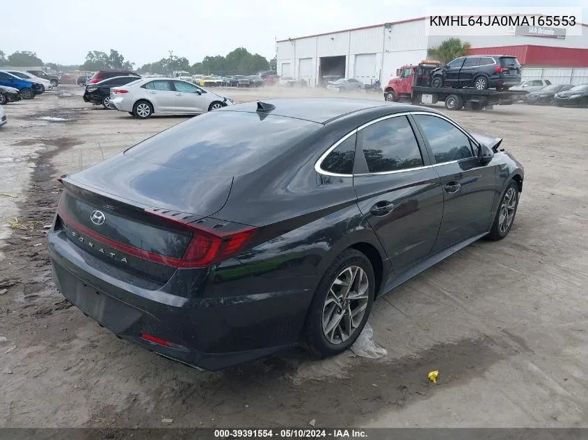 2021 Hyundai Sonata Sel VIN: KMHL64JA0MA165553 Lot: 39391554