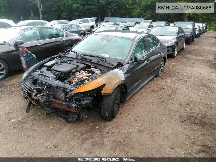 KMHL24JJ1MA030688 2021 Hyundai Sonata Blue