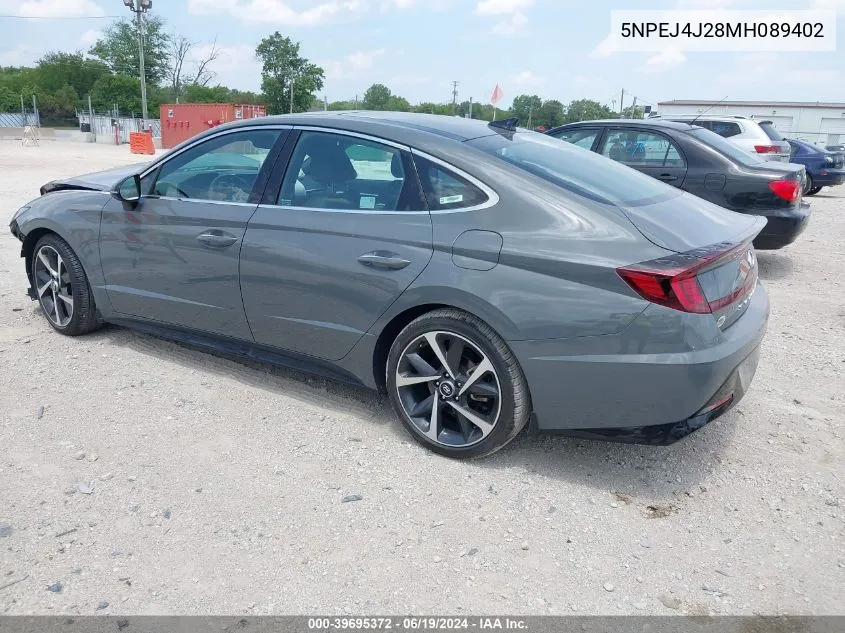 2021 Hyundai Sonata Sel Plus VIN: 5NPEJ4J28MH089402 Lot: 39695372