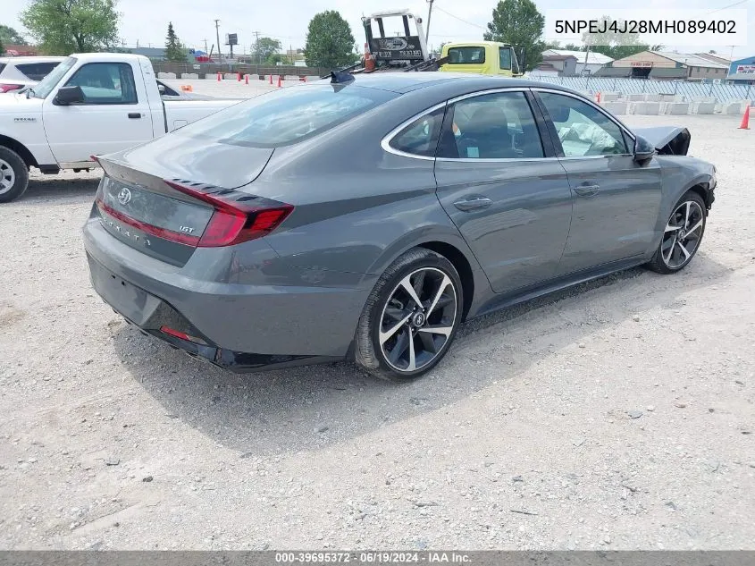 2021 Hyundai Sonata Sel Plus VIN: 5NPEJ4J28MH089402 Lot: 39695372