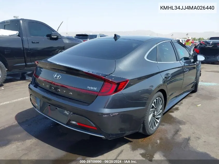 2021 Hyundai Sonata Sel VIN: KMHL34JJ4MA026440 Lot: 39709990