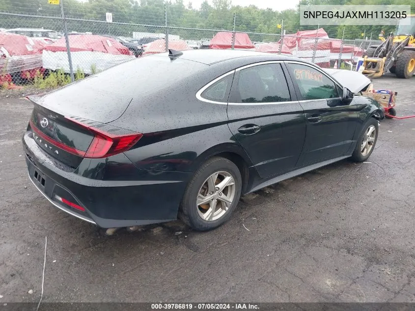 5NPEG4JAXMH113205 2021 Hyundai Sonata Se