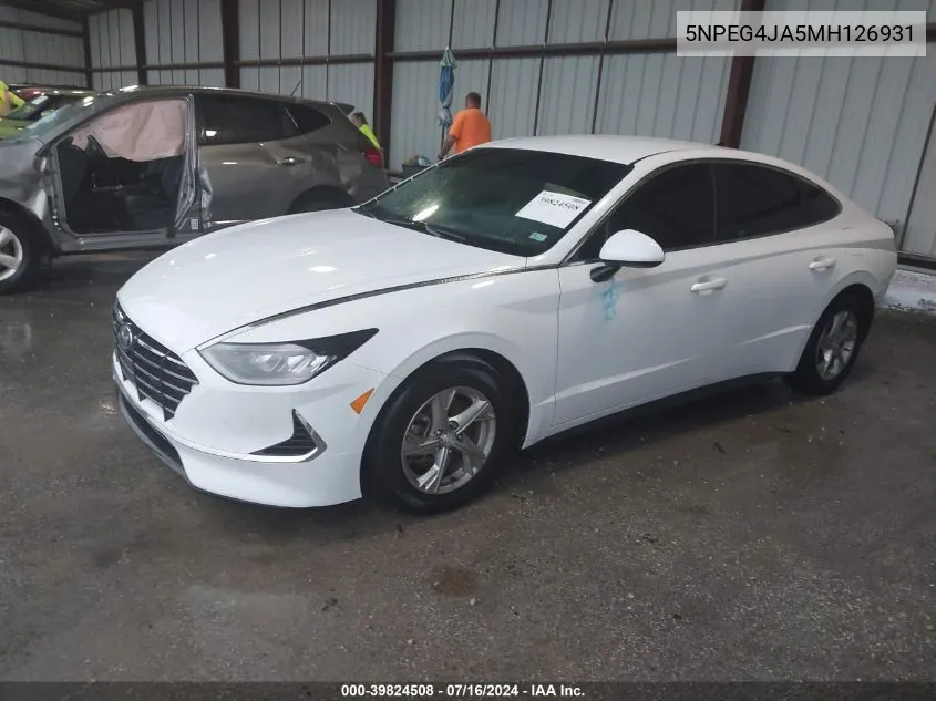 2021 Hyundai Sonata Se VIN: 5NPEG4JA5MH126931 Lot: 39824508