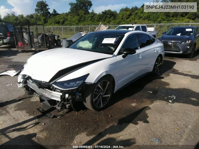 5NPEJ4J23MH103190 2021 Hyundai Sonata Sel Plus