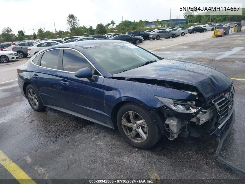 5NPEG4JA4MH114687 2021 Hyundai Sonata Se