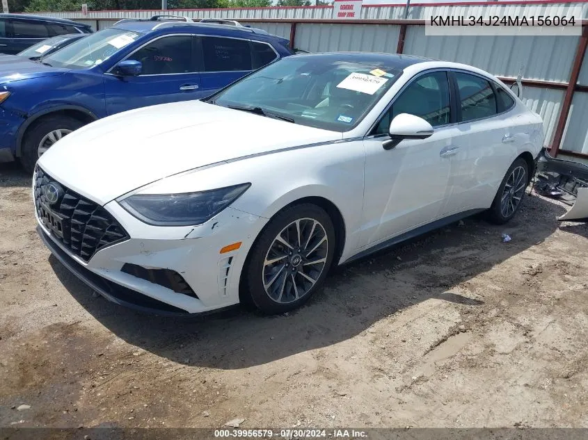 2021 Hyundai Sonata Limited VIN: KMHL34J24MA156064 Lot: 39956579