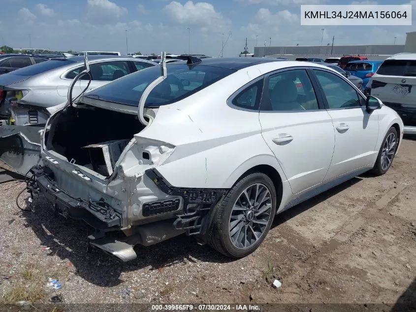 2021 Hyundai Sonata Limited VIN: KMHL34J24MA156064 Lot: 39956579