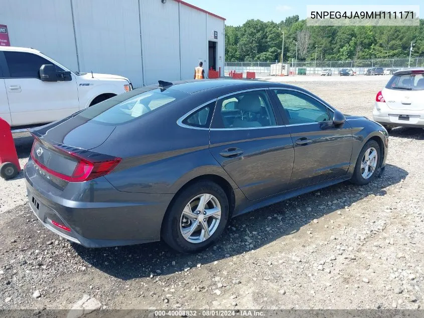 2021 Hyundai Sonata Se VIN: 5NPEG4JA9MH111171 Lot: 40008832