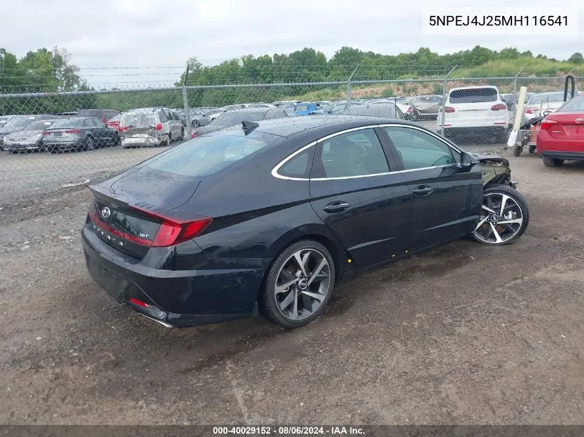 2021 Hyundai Sonata Sel Plus VIN: 5NPEJ4J25MH116541 Lot: 40029152