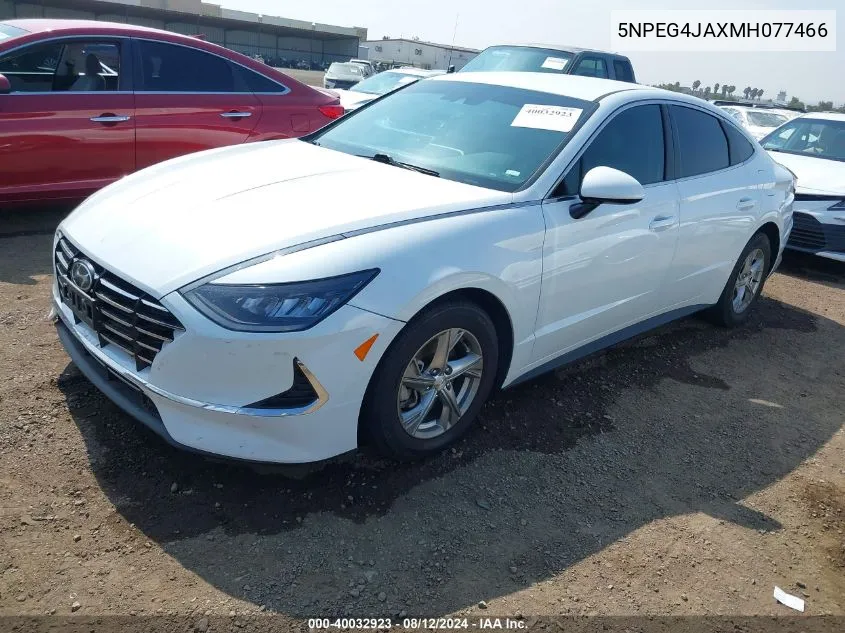 2021 Hyundai Sonata Se VIN: 5NPEG4JAXMH077466 Lot: 40032923