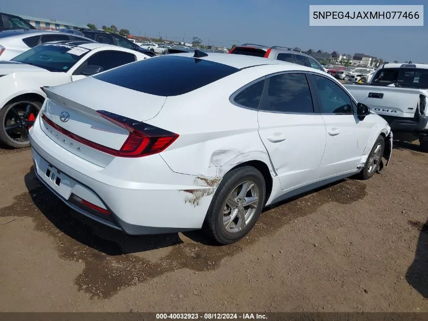 5NPEG4JAXMH077466 2021 Hyundai Sonata Se