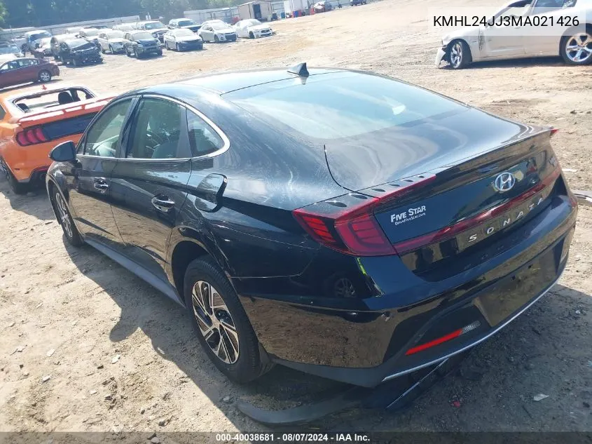 KMHL24JJ3MA021426 2021 Hyundai Sonata Blue