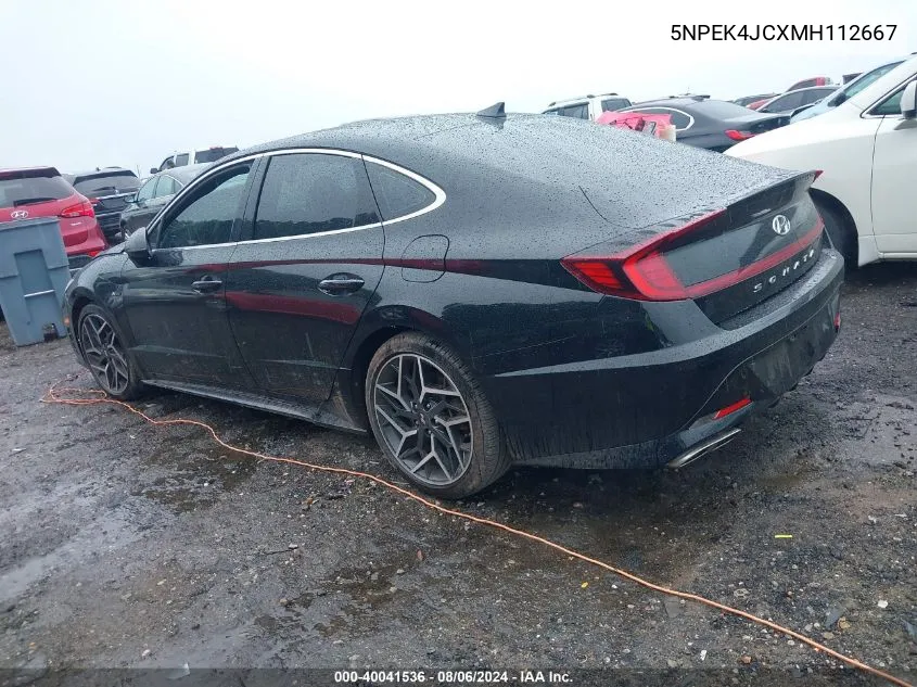 5NPEK4JCXMH112667 2021 Hyundai Sonata N Line