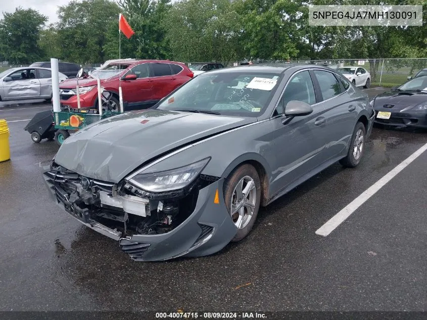 2021 Hyundai Sonata Se VIN: 5NPEG4JA7MH130091 Lot: 40074715