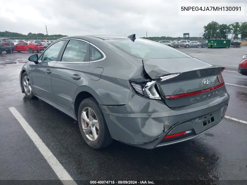 2021 Hyundai Sonata Se VIN: 5NPEG4JA7MH130091 Lot: 40074715