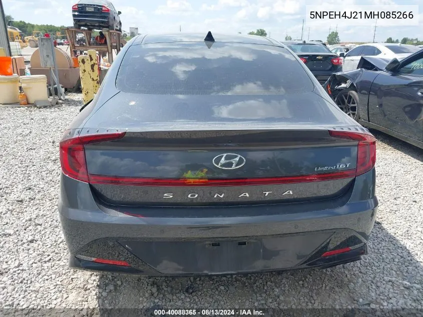 2021 Hyundai Sonata Limited VIN: 5NPEH4J21MH085266 Lot: 40088365