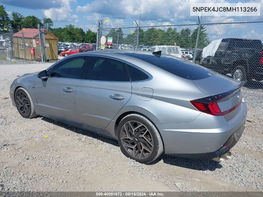 5NPEK4JC8MH113266 2021 Hyundai Sonata N Line