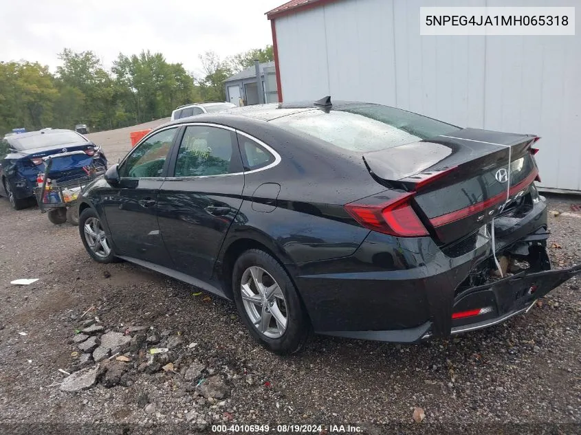 2021 Hyundai Sonata Se VIN: 5NPEG4JA1MH065318 Lot: 40106949