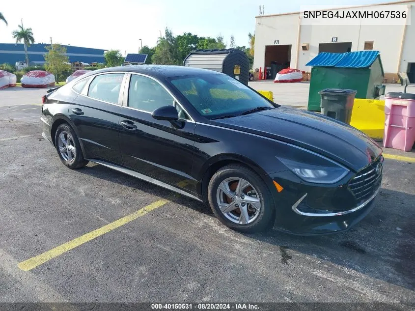 2021 Hyundai Sonata Se VIN: 5NPEG4JAXMH067536 Lot: 40150531