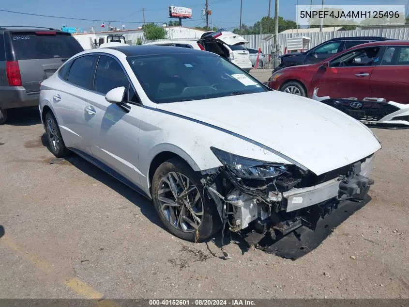 2021 Hyundai Sonata Sel VIN: 5NPEF4JA4MH125496 Lot: 40152601