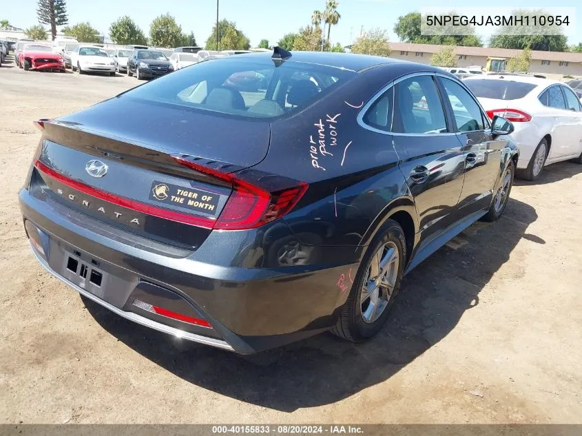 5NPEG4JA3MH110954 2021 Hyundai Sonata Se