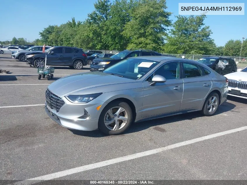 2021 Hyundai Sonata Se VIN: 5NPEG4JA4MH112969 Lot: 40165345