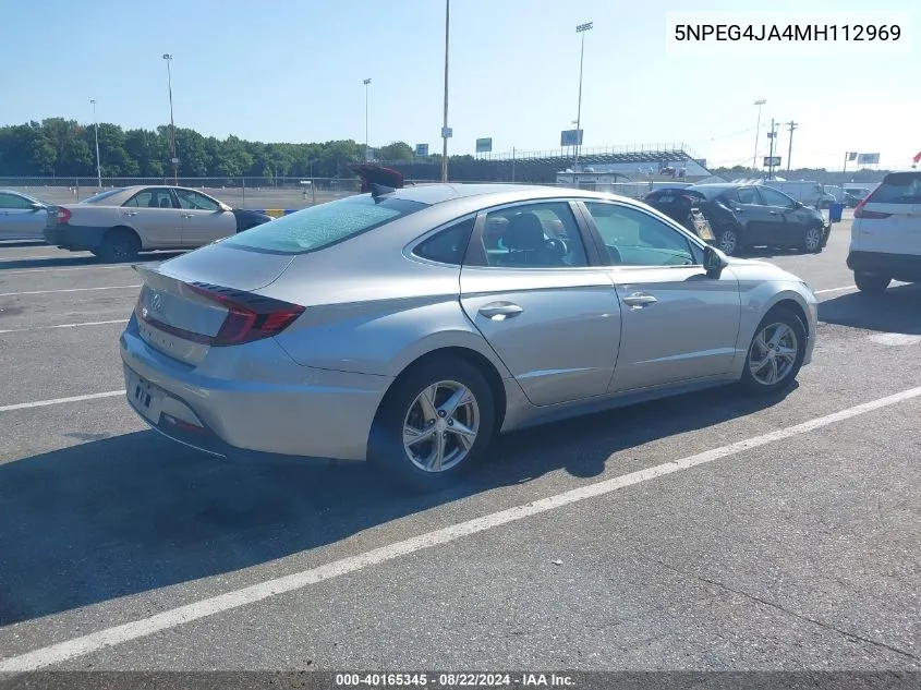 2021 Hyundai Sonata Se VIN: 5NPEG4JA4MH112969 Lot: 40165345