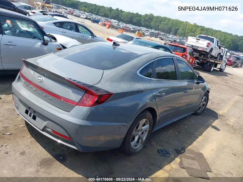 2021 Hyundai Sonata Se VIN: 5NPEG4JA9MH071626 Lot: 40178608