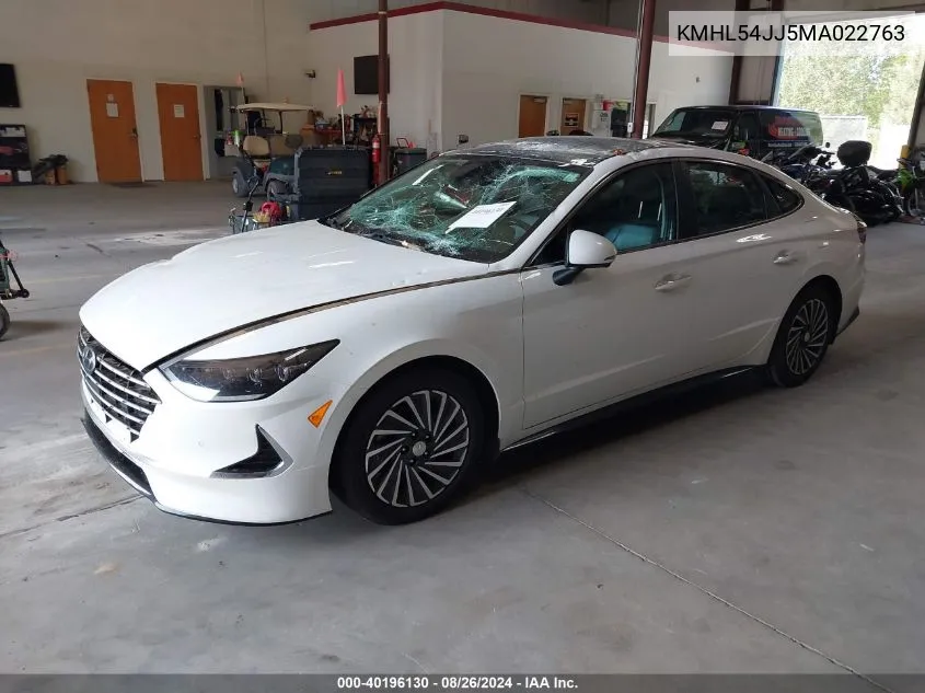 2021 Hyundai Sonata Limited VIN: KMHL54JJ5MA022763 Lot: 40196130