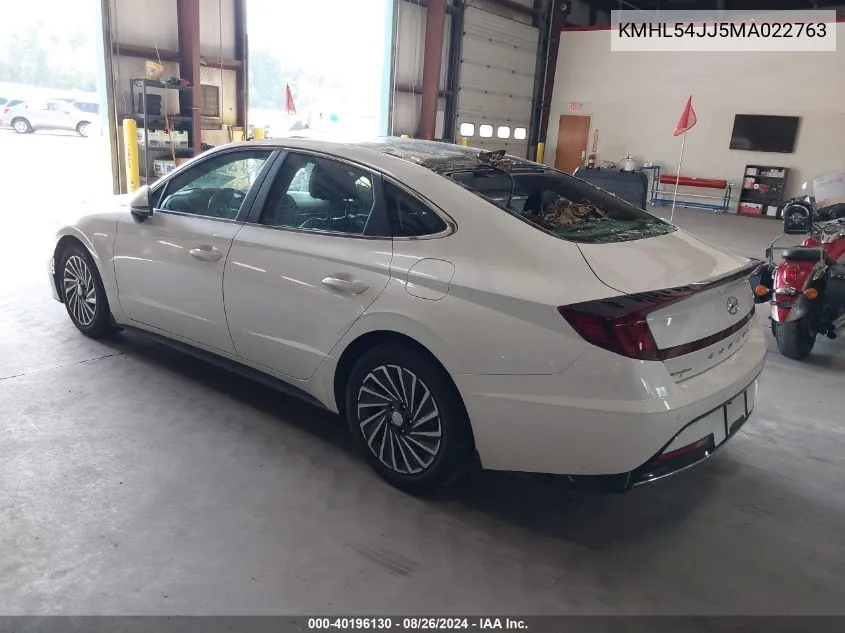 2021 Hyundai Sonata Limited VIN: KMHL54JJ5MA022763 Lot: 40196130