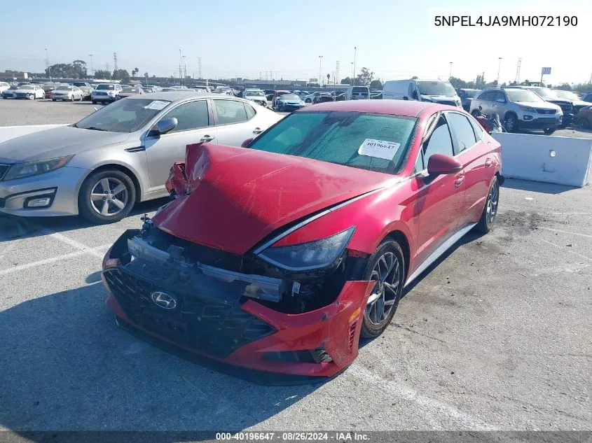 5NPEL4JA9MH072190 2021 Hyundai Sonata Sel