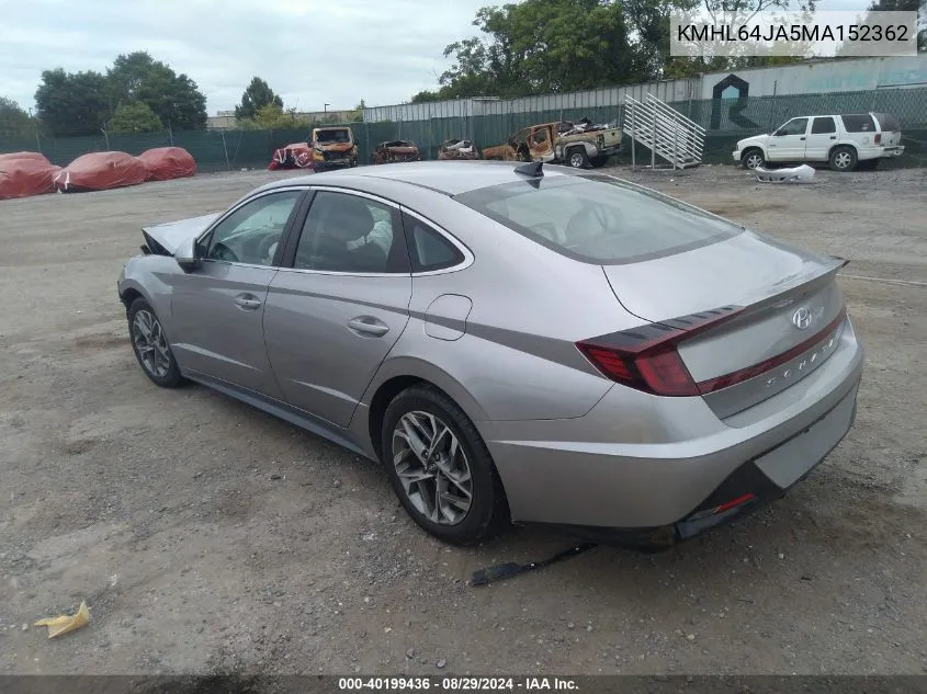 2021 Hyundai Sonata Sel VIN: KMHL64JA5MA152362 Lot: 40199436