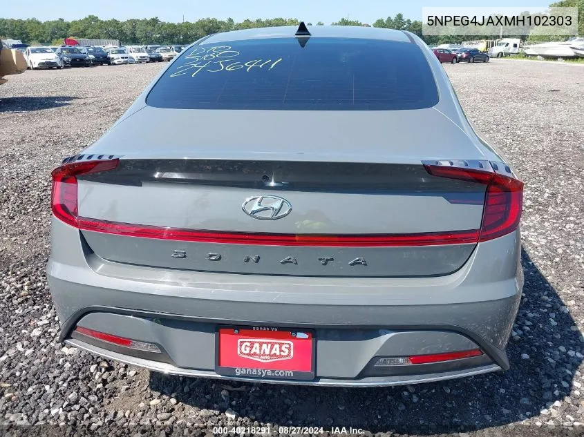 2021 Hyundai Sonata Se VIN: 5NPEG4JAXMH102303 Lot: 40218291