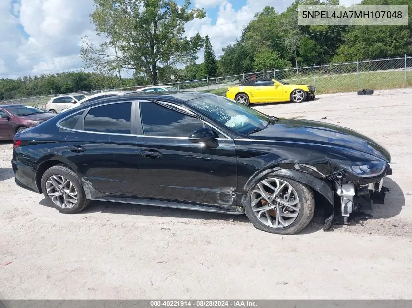 2021 Hyundai Sonata Sel VIN: 5NPEL4JA7MH107048 Lot: 40221914