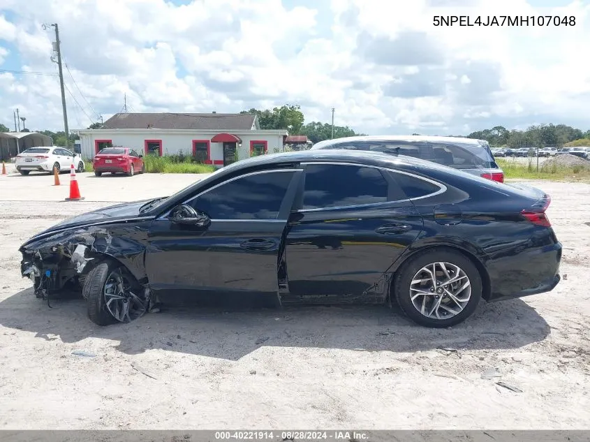 2021 Hyundai Sonata Sel VIN: 5NPEL4JA7MH107048 Lot: 40221914