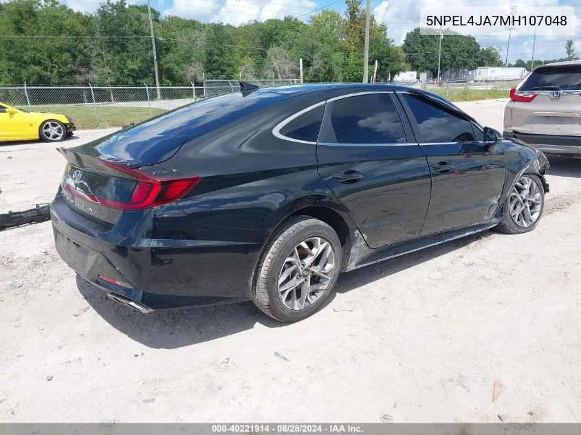 2021 Hyundai Sonata Sel VIN: 5NPEL4JA7MH107048 Lot: 40221914