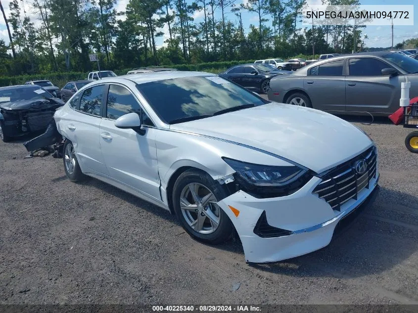 2021 Hyundai Sonata Se VIN: 5NPEG4JA3MH094772 Lot: 40225340