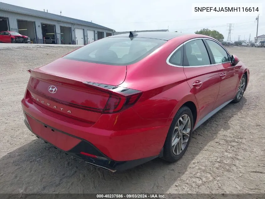 5NPEF4JA5MH116614 2021 Hyundai Sonata Sel