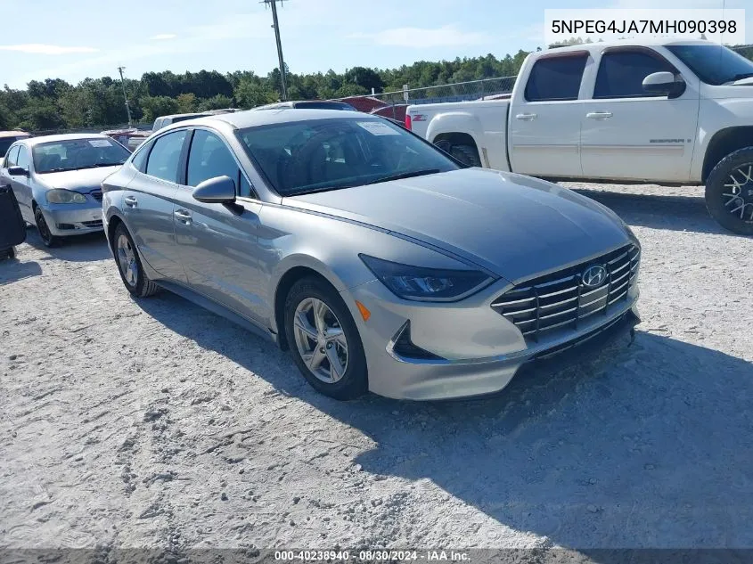 2021 Hyundai Sonata Se VIN: 5NPEG4JA7MH090398 Lot: 40238940