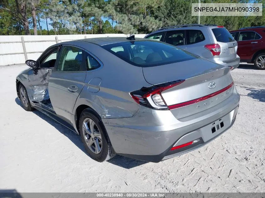 2021 Hyundai Sonata Se VIN: 5NPEG4JA7MH090398 Lot: 40238940