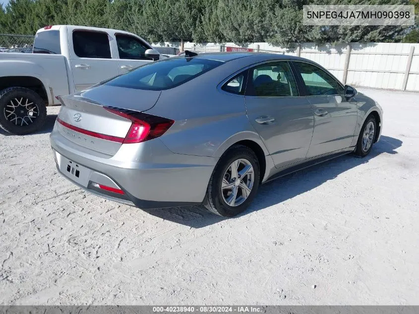 5NPEG4JA7MH090398 2021 Hyundai Sonata Se