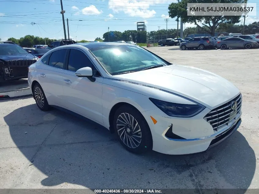 2021 Hyundai Sonata Limited VIN: KMHL54JJ0MA036537 Lot: 40240436