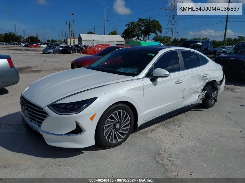 2021 Hyundai Sonata Limited VIN: KMHL54JJ0MA036537 Lot: 40240436