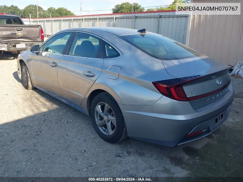 5NPEG4JA0MH070767 2021 Hyundai Sonata Se