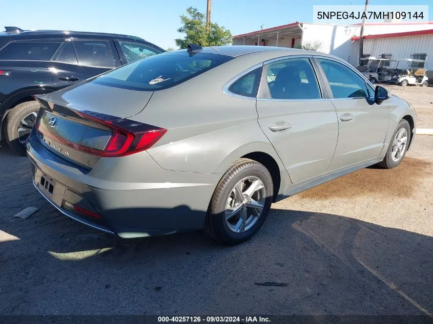 2021 Hyundai Sonata Se VIN: 5NPEG4JA7MH109144 Lot: 40257126