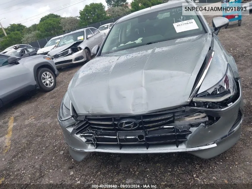 5NPEG4JA0MH091893 2021 Hyundai Sonata Se