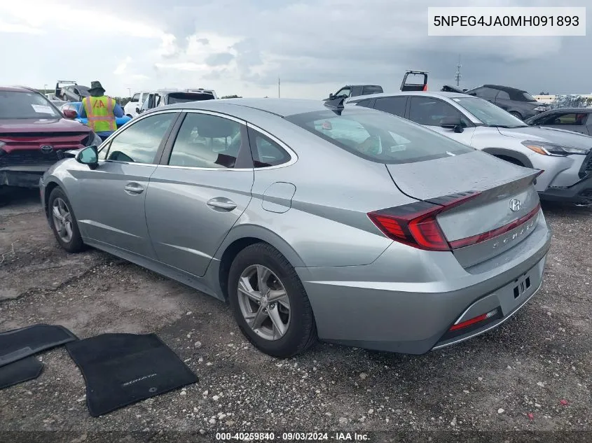 5NPEG4JA0MH091893 2021 Hyundai Sonata Se